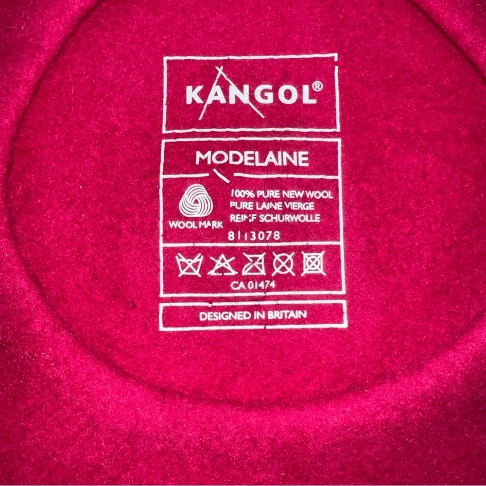 Kangol Beret Hat Cap Womans One Size Pink Modelaine100% wool Designed GP Casual